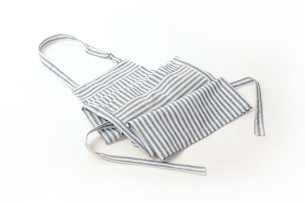 Blue Stripe Certified Organic Cotton Apron