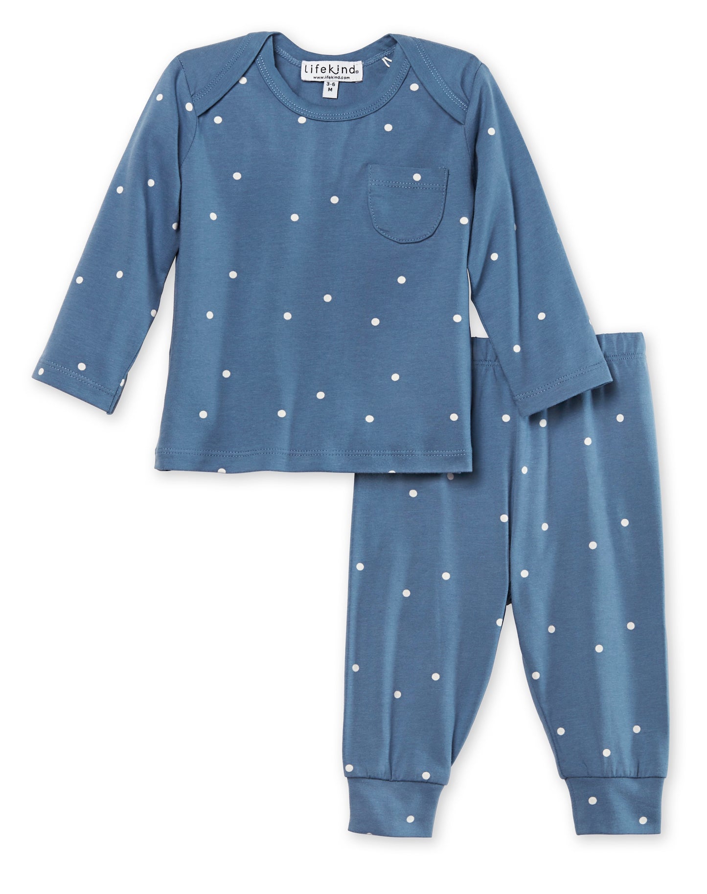 Certified Organic Cotton Long Sleeve Shirt, Pants Set