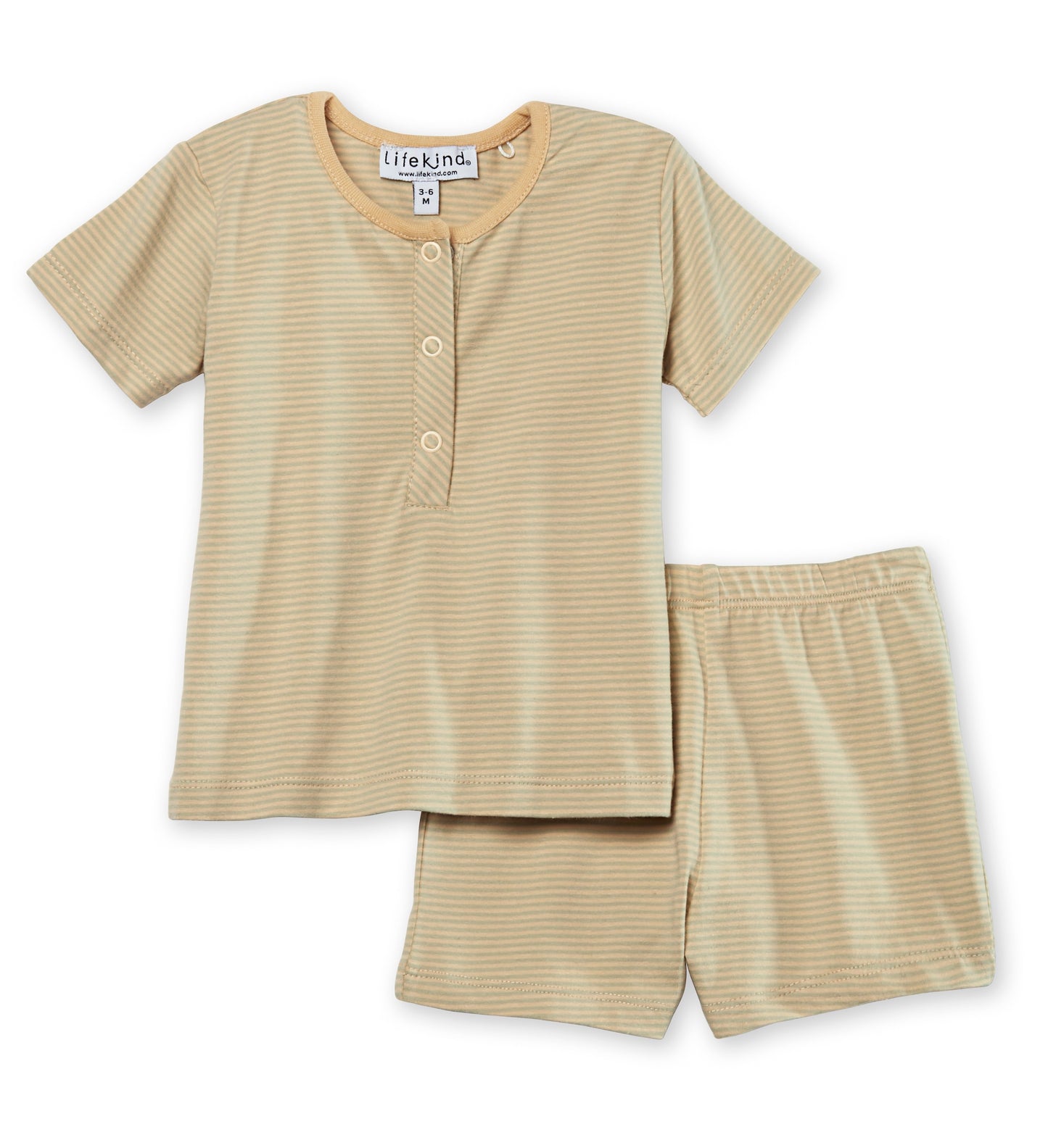 Certified Organic Cotton Short Sleeve T-Shirt, Shorts Set