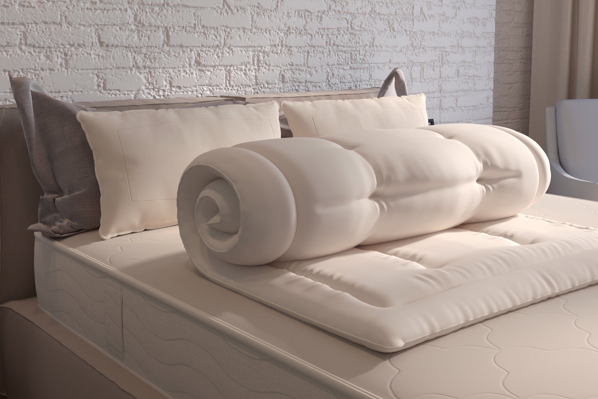 Wool pillow top store mattress