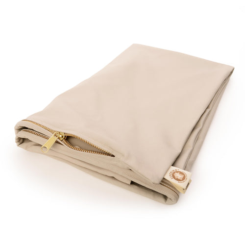 Lifekind large organic cotton canvas replacement cover for pet bed — colorgrown tan, 36 by 48 inches