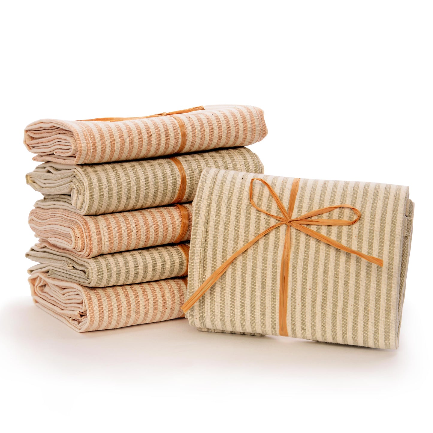 Organic Cotton Stripe Kitchen Towels