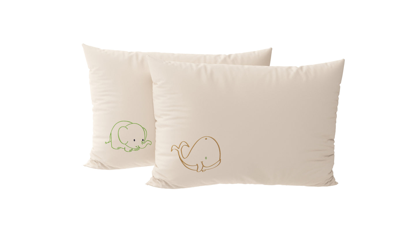 Certified Organic Embroidered Toddler Pillow